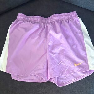 Nike Women's Lavender and White Athletic Shorts